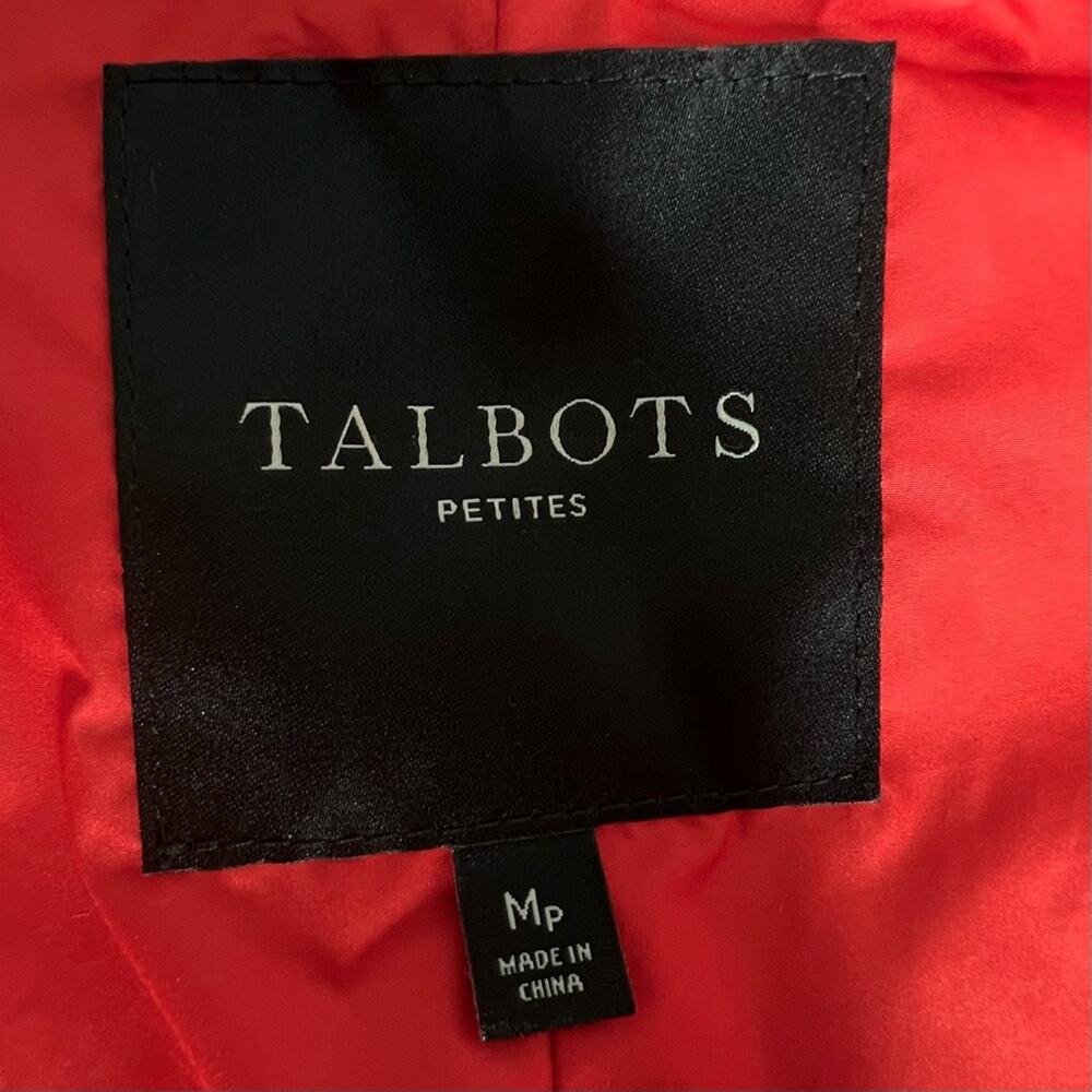 Talbots Petites Quilted Chevron Down Puffer Vest Women's MP Zip Snaps Pockets - Picture 9 of 9